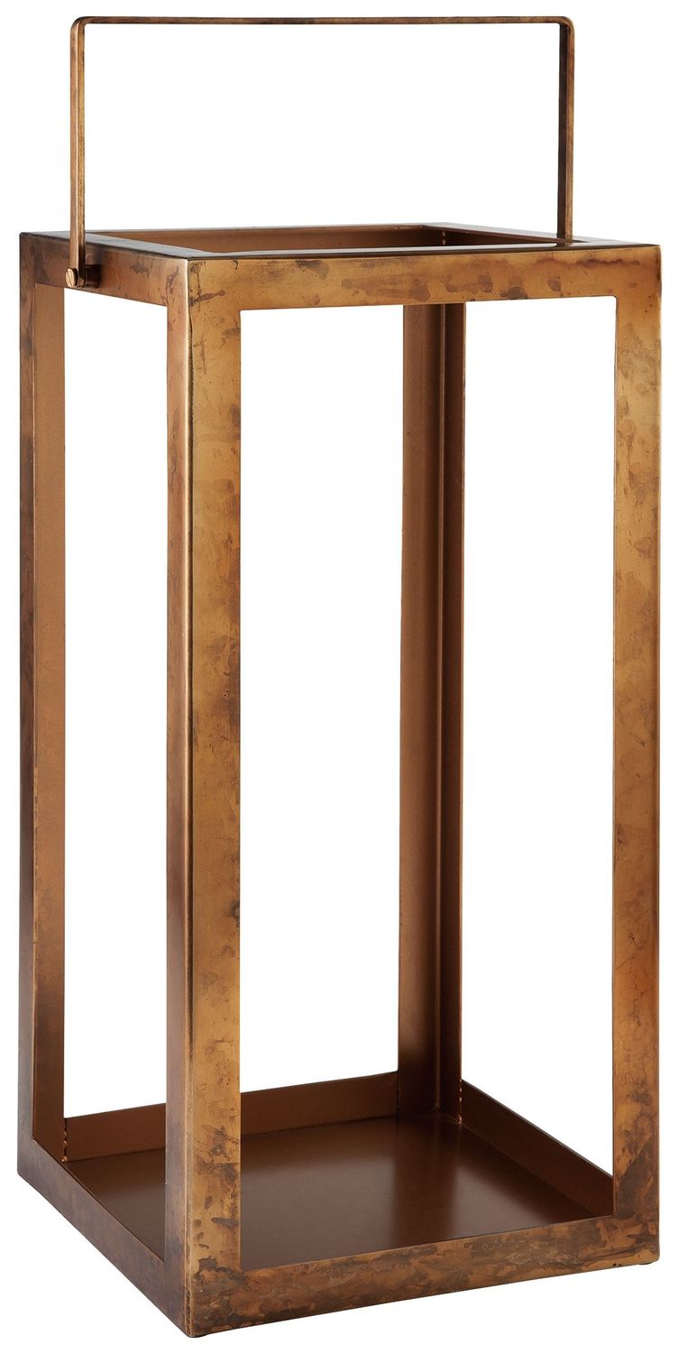 Briana - Antique Brass Finish - Lantern - Medium