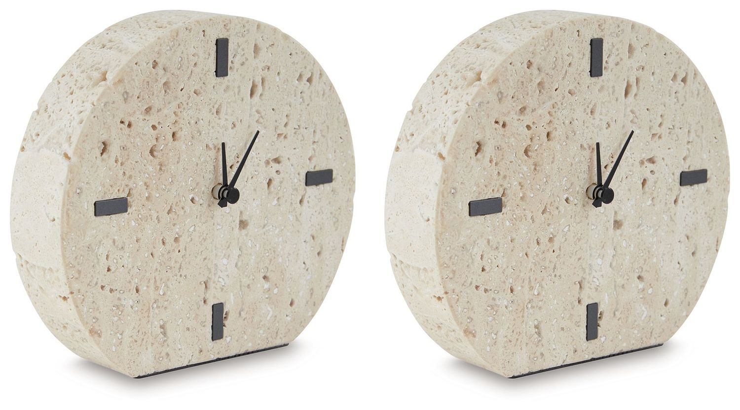 Donfordson - Beige - Table Clock (Set of 2)
