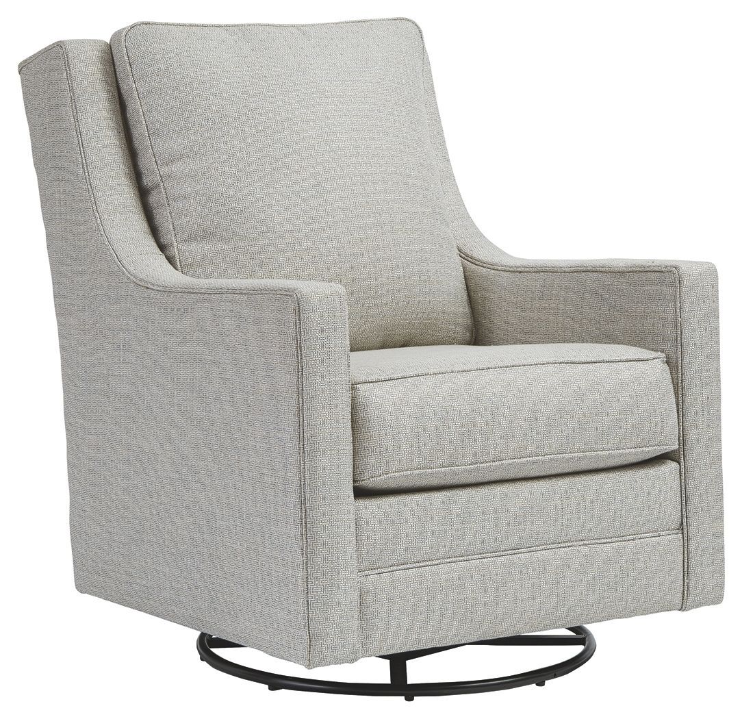 Kambria - Frost - Swivel Glider Accent Chair