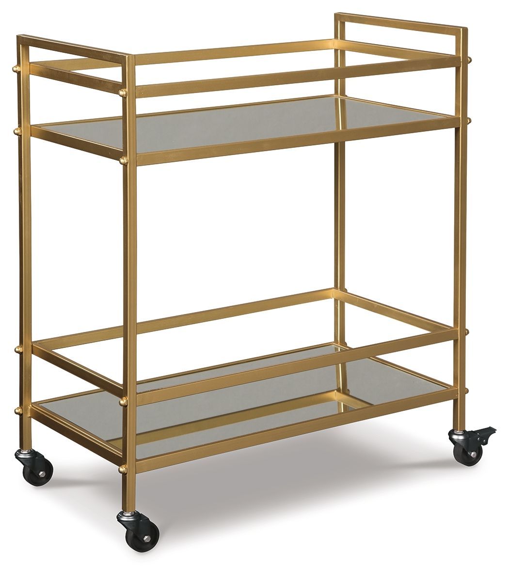Kailman - Gold Finish - Bar Cart