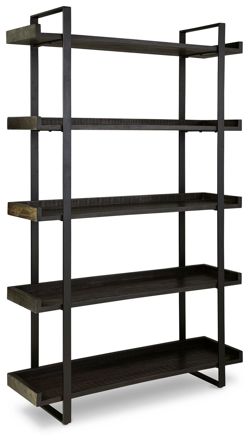 Kevmart - Grayish Brown / Black - Bookcase