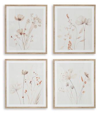 Bondner - Beige / Rust - Wall Art Set (Set of 4)