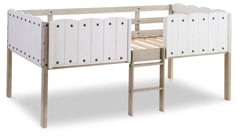 Wrenalyn - White / Brown / Beige - Twin Loft Bed Frame