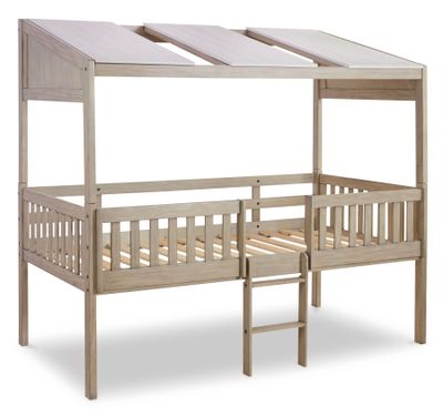 Wrenalyn - White / Brown / Beige - Twin Loft Panels/Frame/Roof