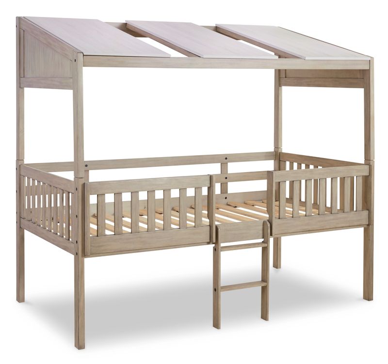 Wrenalyn - White / Brown / Beige - Twin Loft Panels/Frame/Roof