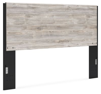 Vessalli - Black / Gray - King Panel Headboard