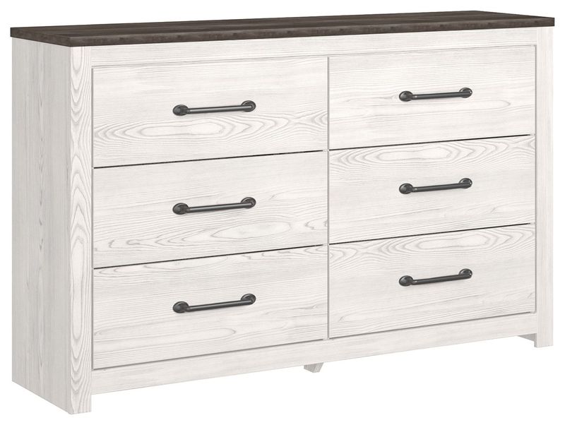 Gerridan - White / Gray - Six Drawer Dresser