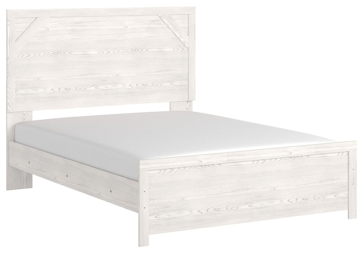 Gerridan - White / Gray - Queen Panel Bed