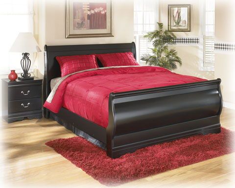 Huey - Black - Queen Sleigh Footboard