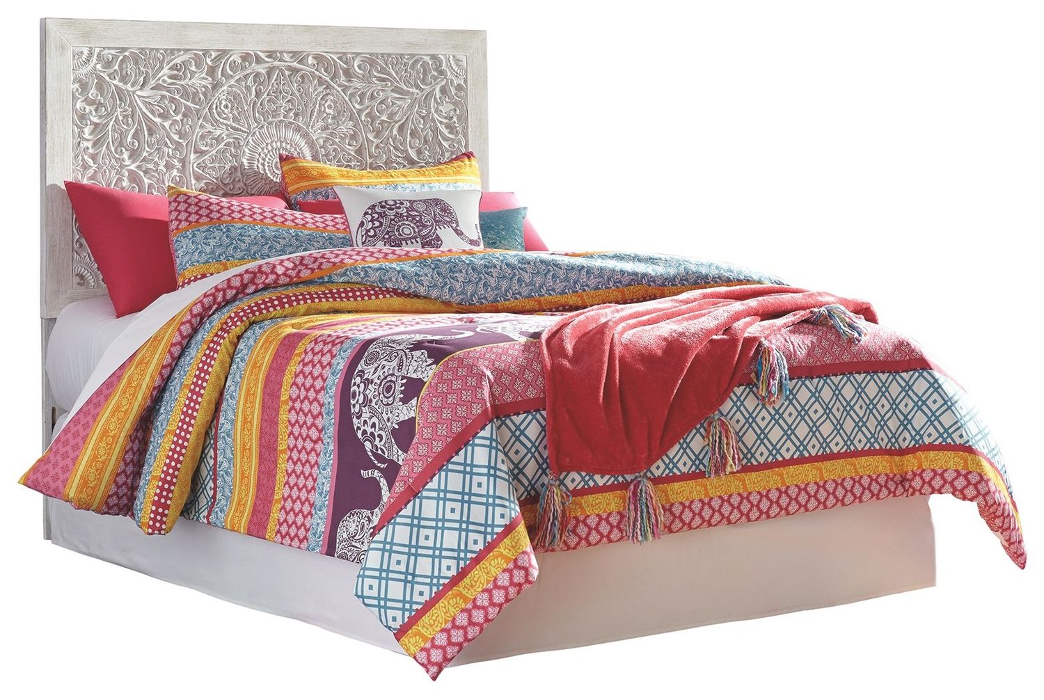 Paxberry - Whitewash - Twin Panel Headboard