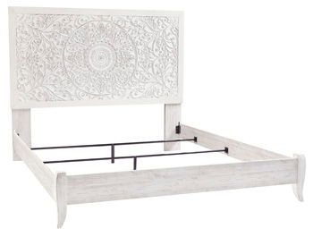 Paxberry - Whitewash - King Panel Footboard W/Rails