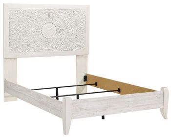 Paxberry - Whitewash - Full Panel Footboard W/Rails