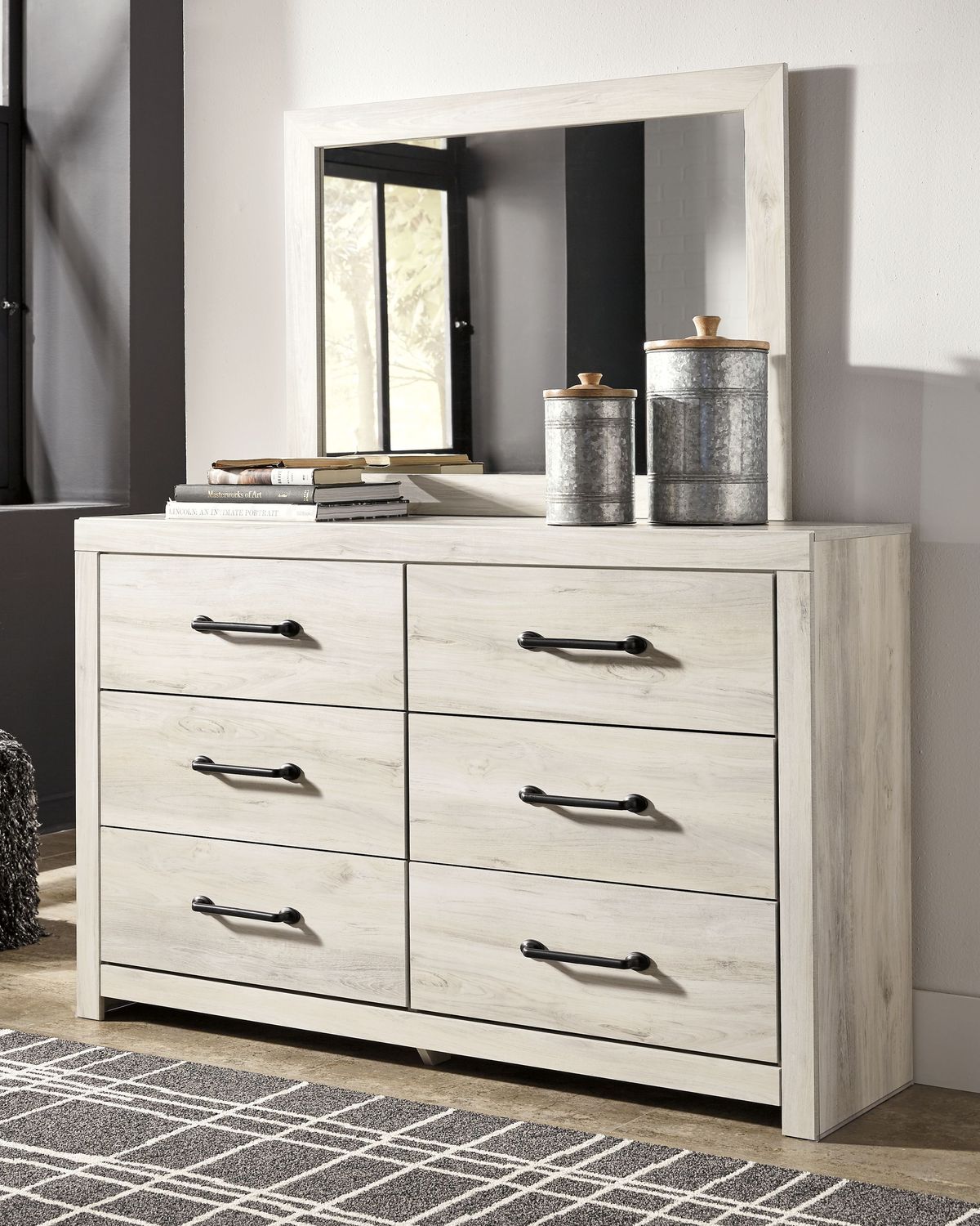 Cambeck - Whitewash - Dresser, Mirror