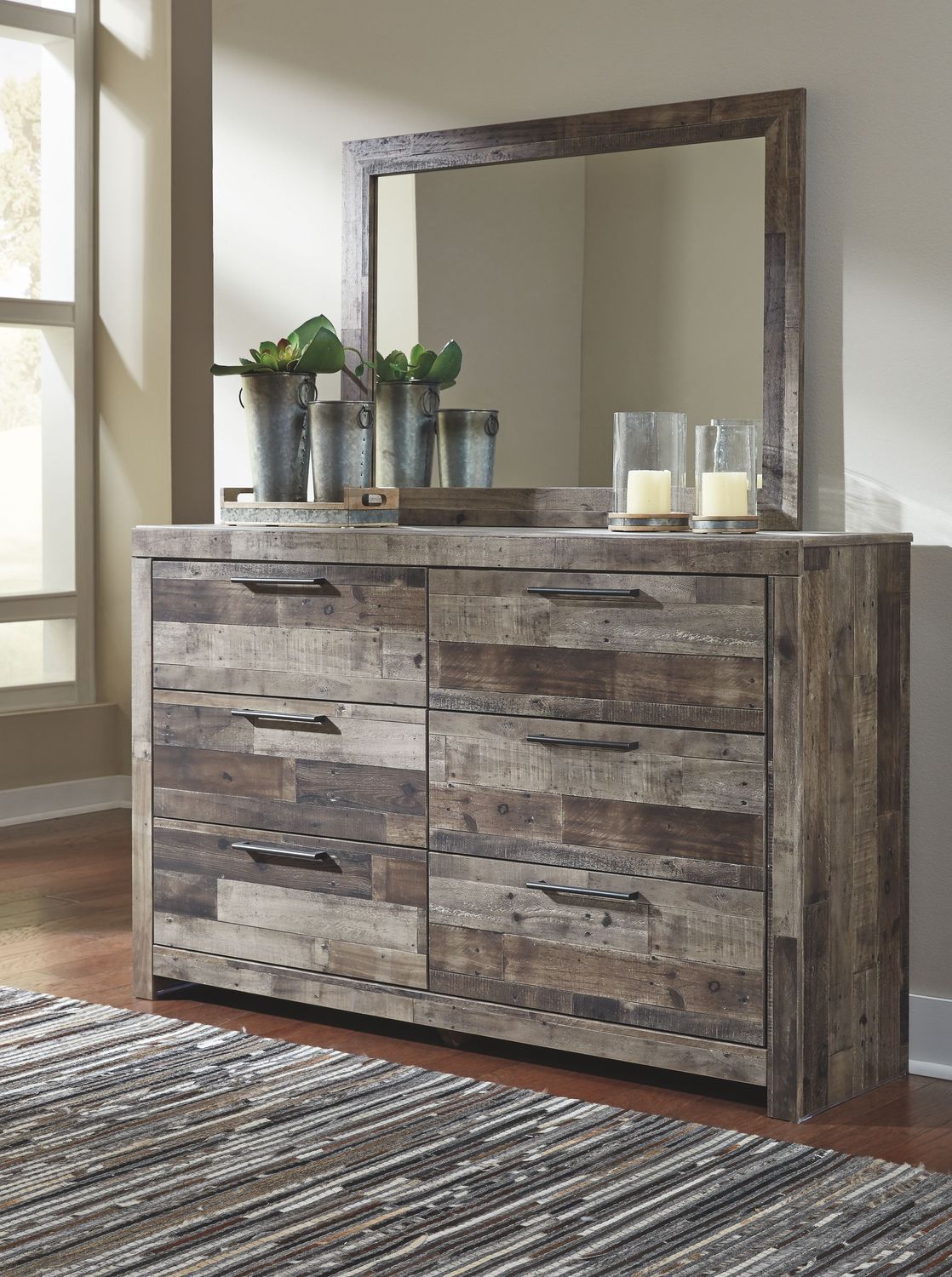 Derekson - Multi Gray - Dresser, Mirror