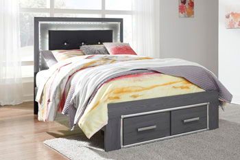 Lodanna - Gray - Full Storage Footboard