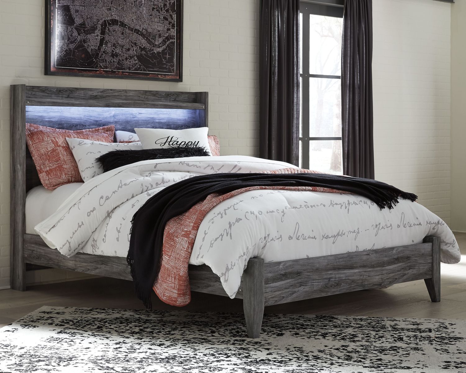 Baystorm - Gray - Queen Panel Bed