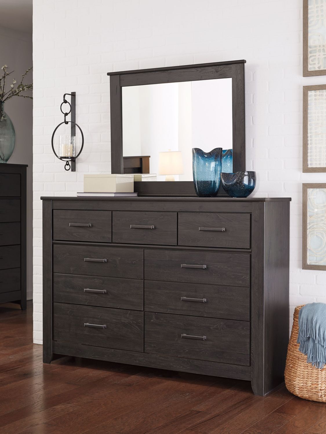 Brinxton - Charcoal - Dresser, Mirror