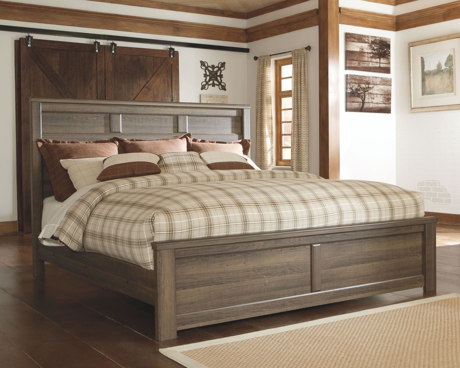 Juararo - Dark Brown - California King Panel Bed