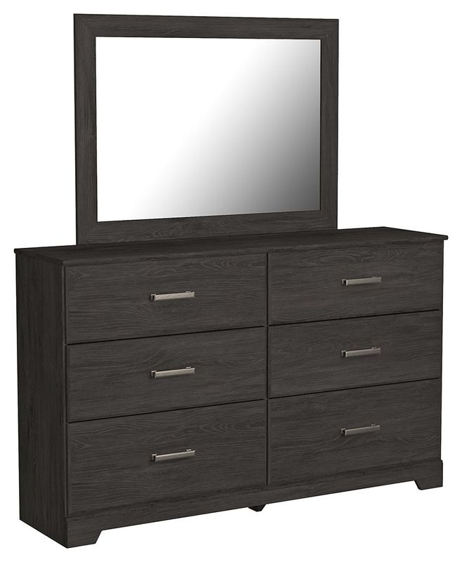 Belachime - Black - Dresser, Mirror