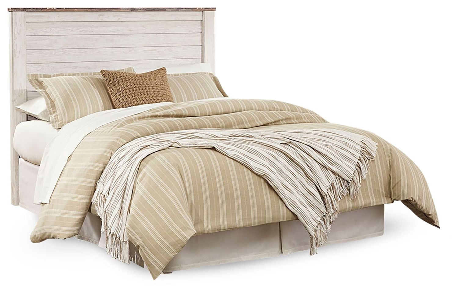 Willowton - Whitewash - Queen Panel Headboard