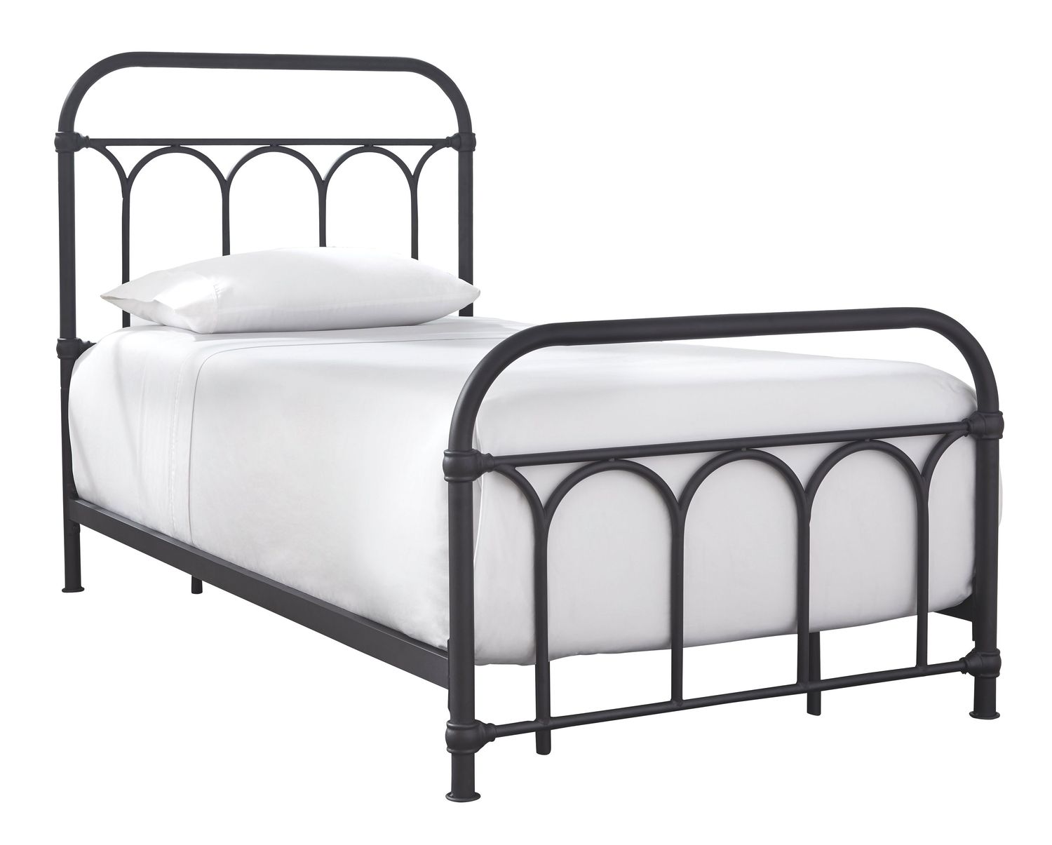 Nashburg - Black - Twin Metal Hdbd/Ftbd/Rails