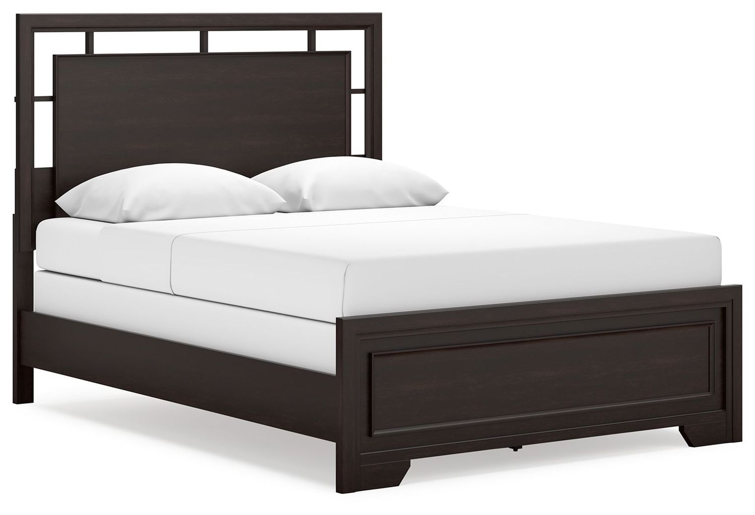 Covetown - Dark Brown - Queen Panel Bed