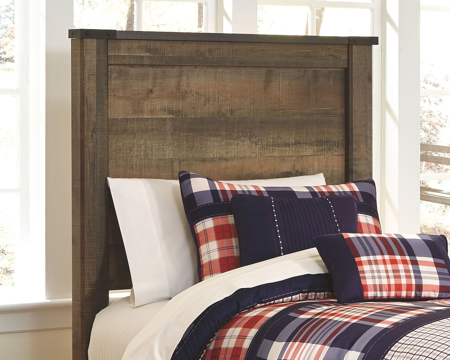 Trinell - Brown - Twin Panel Headboard