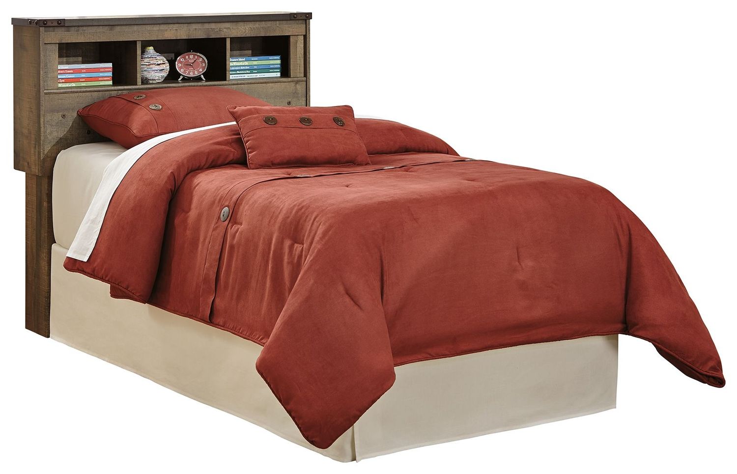 Trinell - Brown - Twin Bookcase Headboard