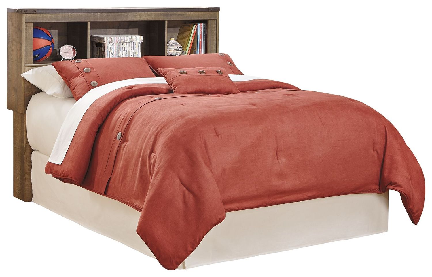 Trinell - Brown - Full Bookcase Headboard