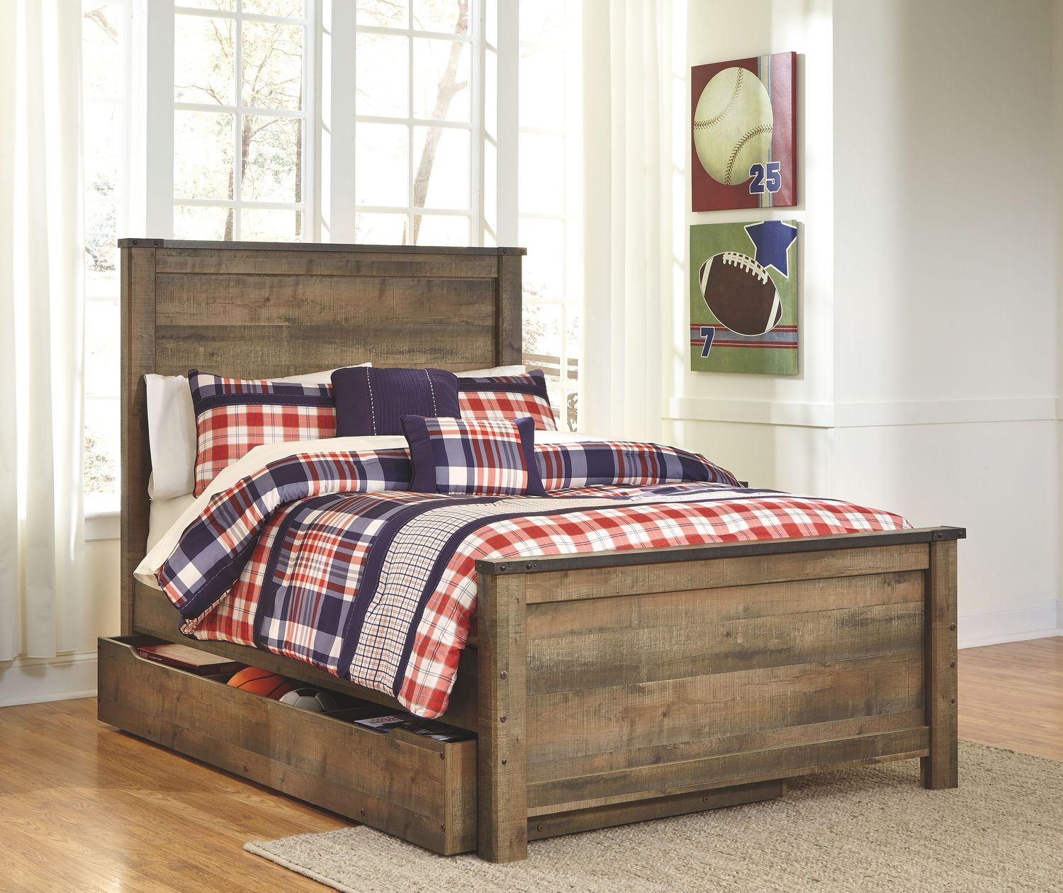Trinell - Brown - Full Panel Bed With 1 Large Storage Drawer