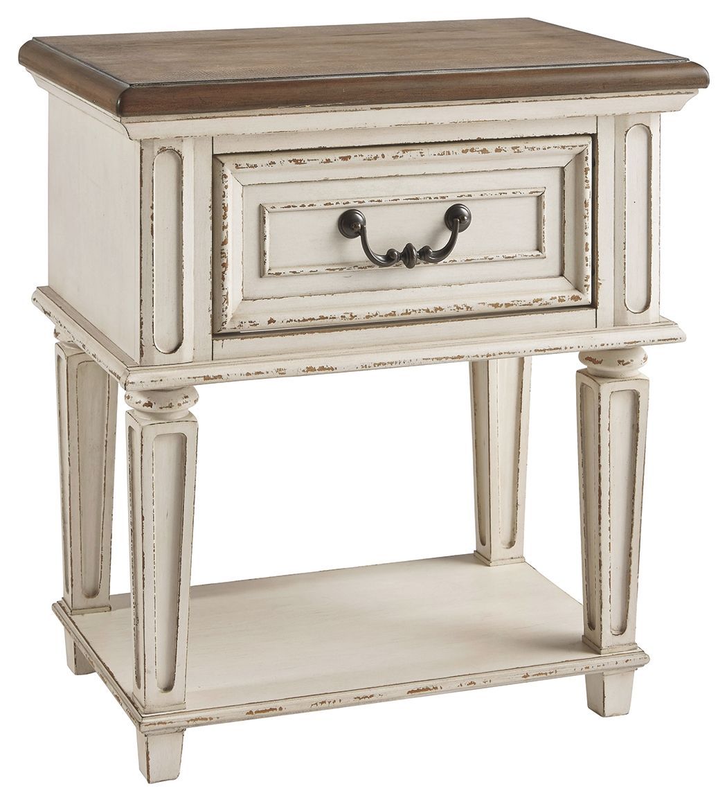 Realyn - Chipped White - One Drawer Night Stand