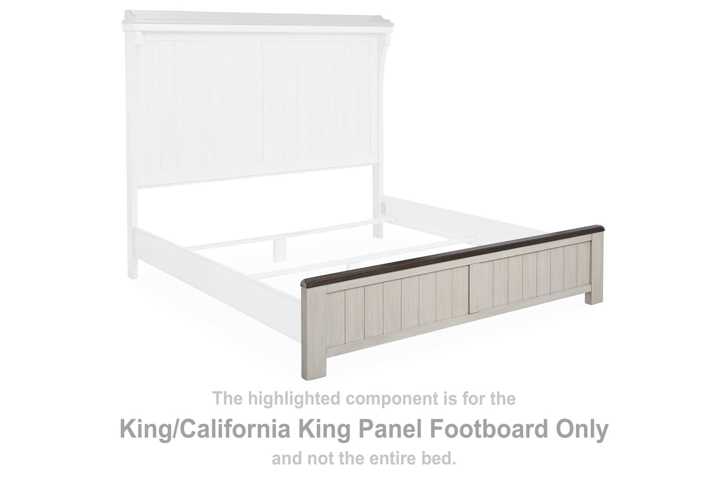 Darborn - Gray / Brown - King/ Cal King Panel Footboard W/ Slats