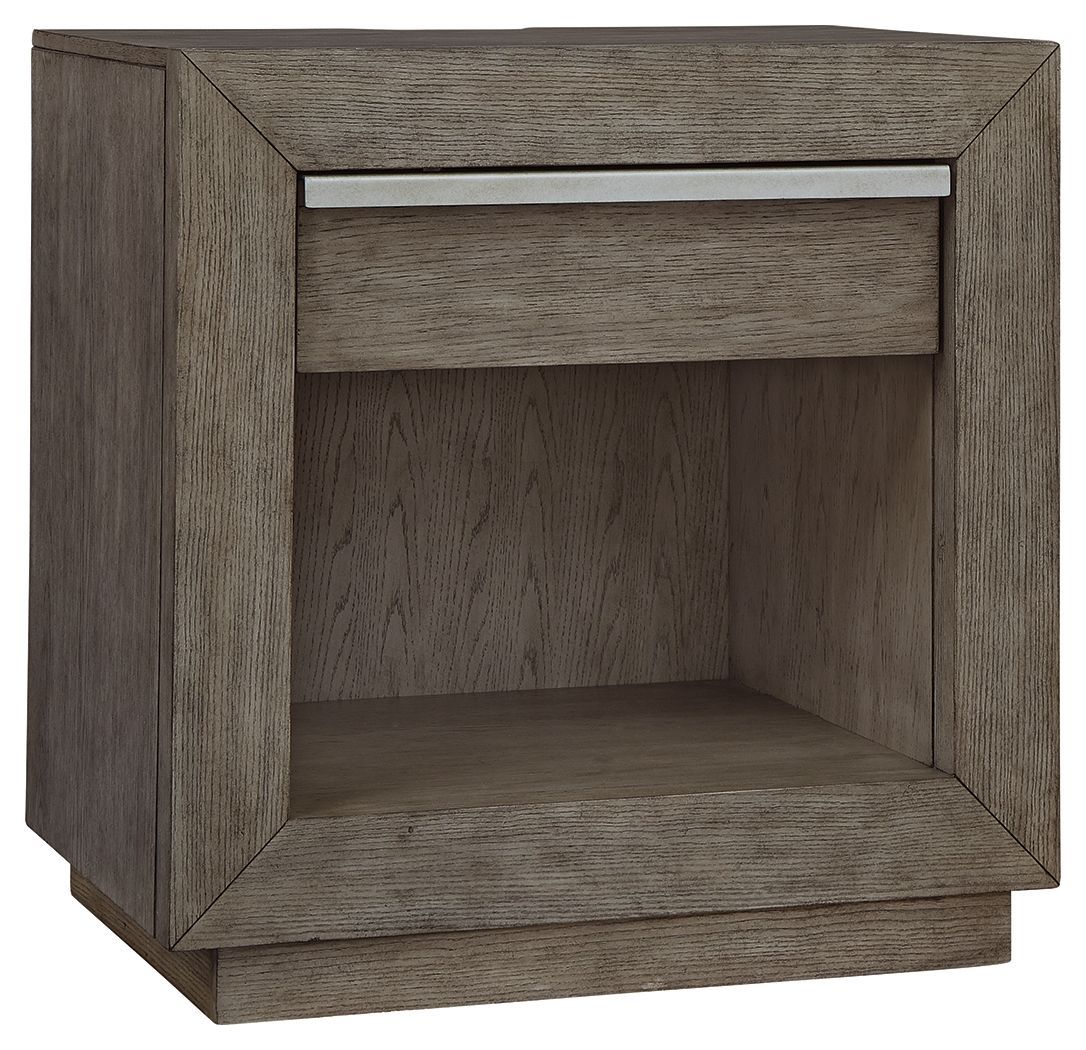 Anibecca - Weathered Gray - One Drawer Night Stand