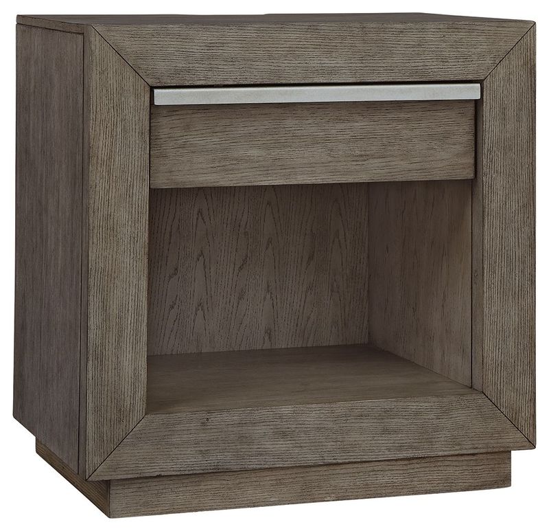 Anibecca - Weathered Gray - One Drawer Night Stand