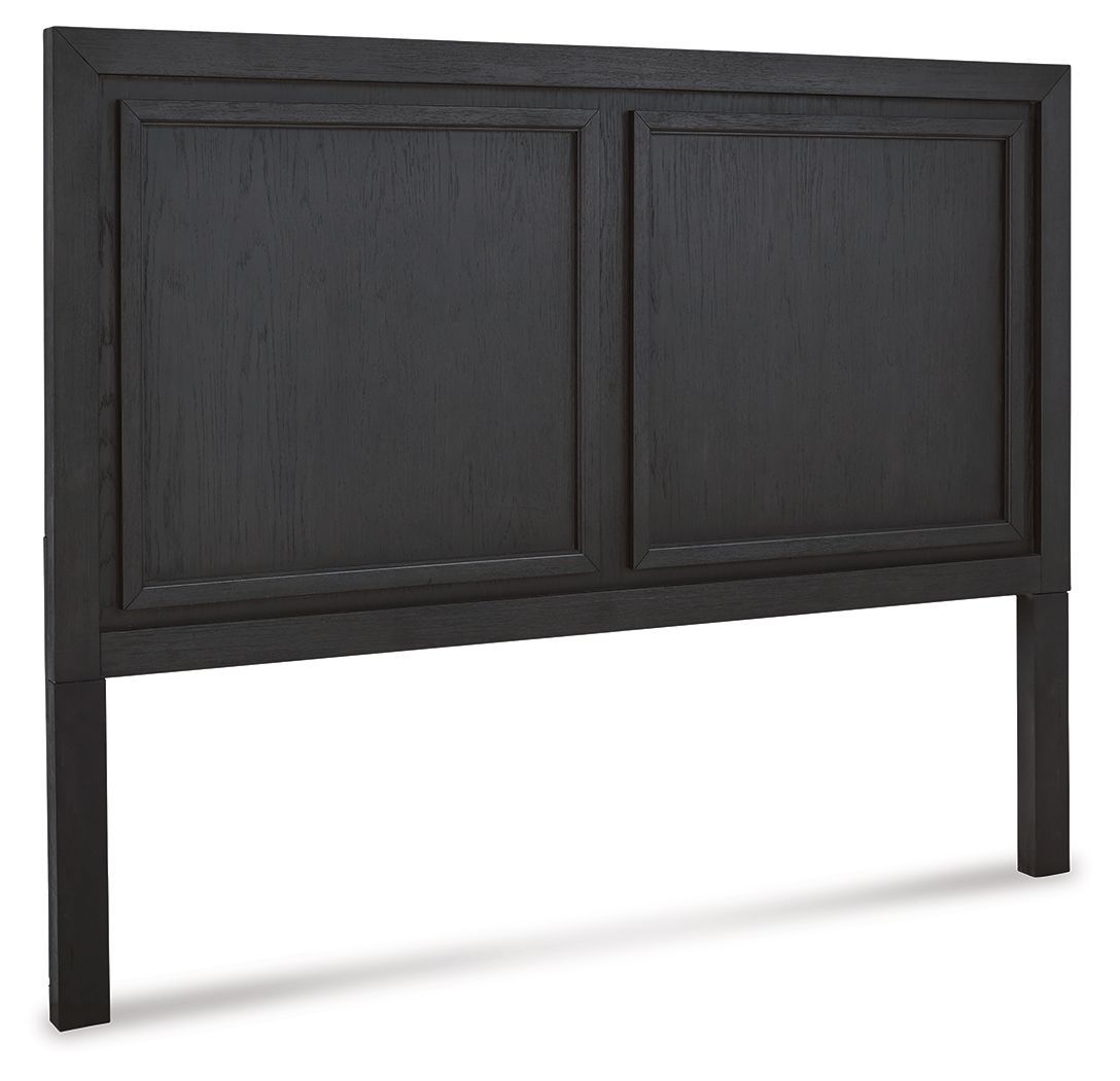 Foyland - Black - Queen Panel Headboard