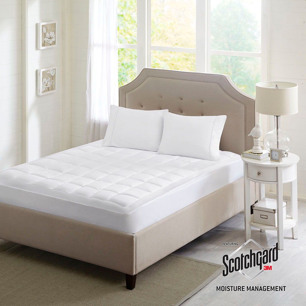 Highline - Twin Long 3M Scotchguard Mattress Pad - White