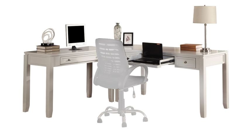 Boca - L Shape Desk - Cottage White
