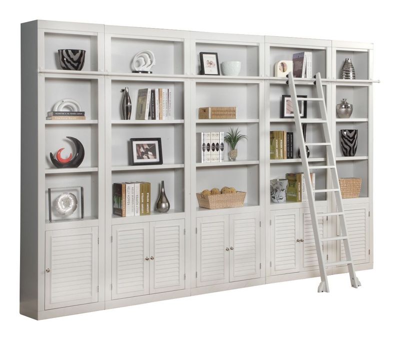 Boca - 6 Piece Library Wall Unit - Cottage White