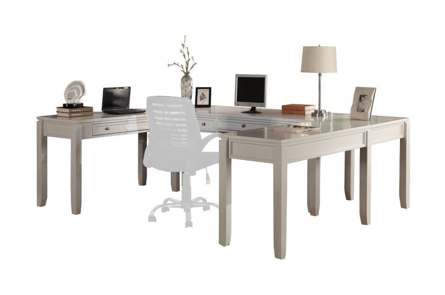 Boca - U Shape Desk - Cottage White