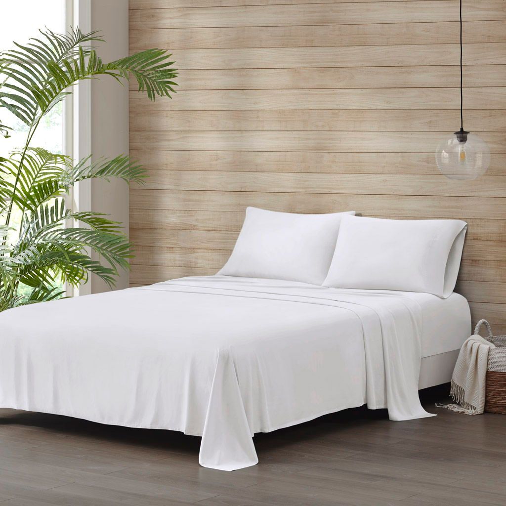 Tencel Polyester Blend - Queen Sheet Set - White