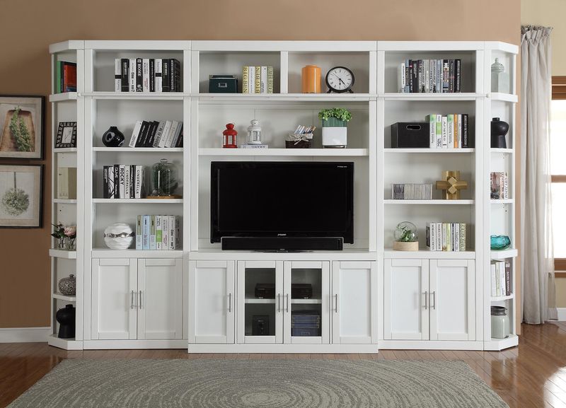 Catalina - 6 Piece Large Entertainment Wall - Cottage White