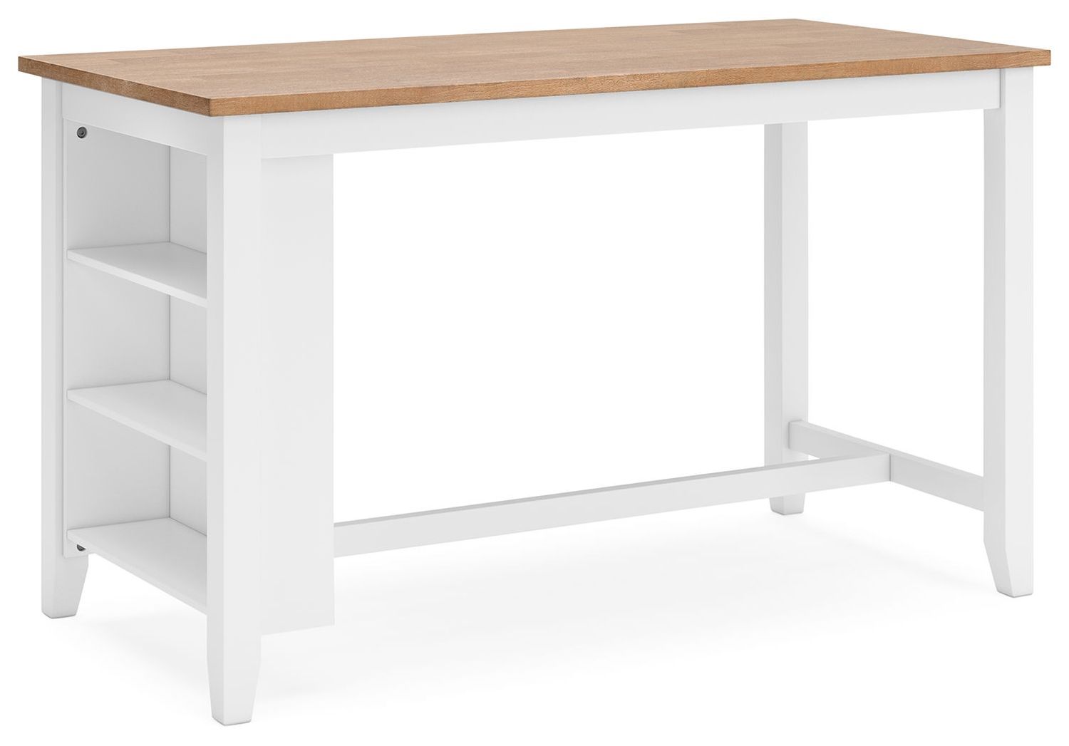 Gesthaven - Natural / White - Rectangular Dining Room Counter Table