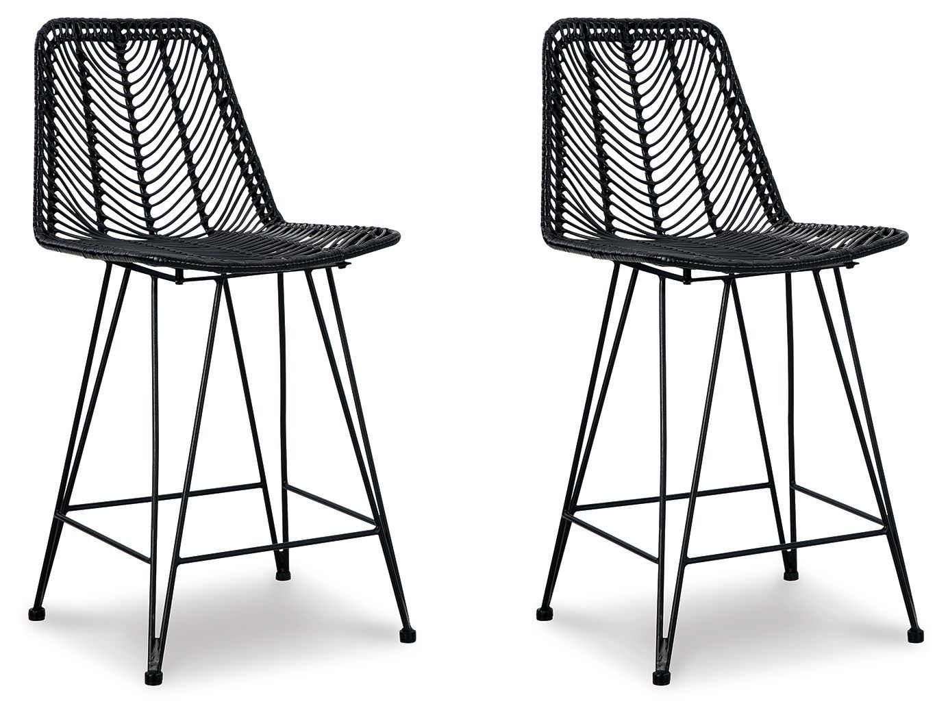 Angentree - Black - Barstool (Set of 2)