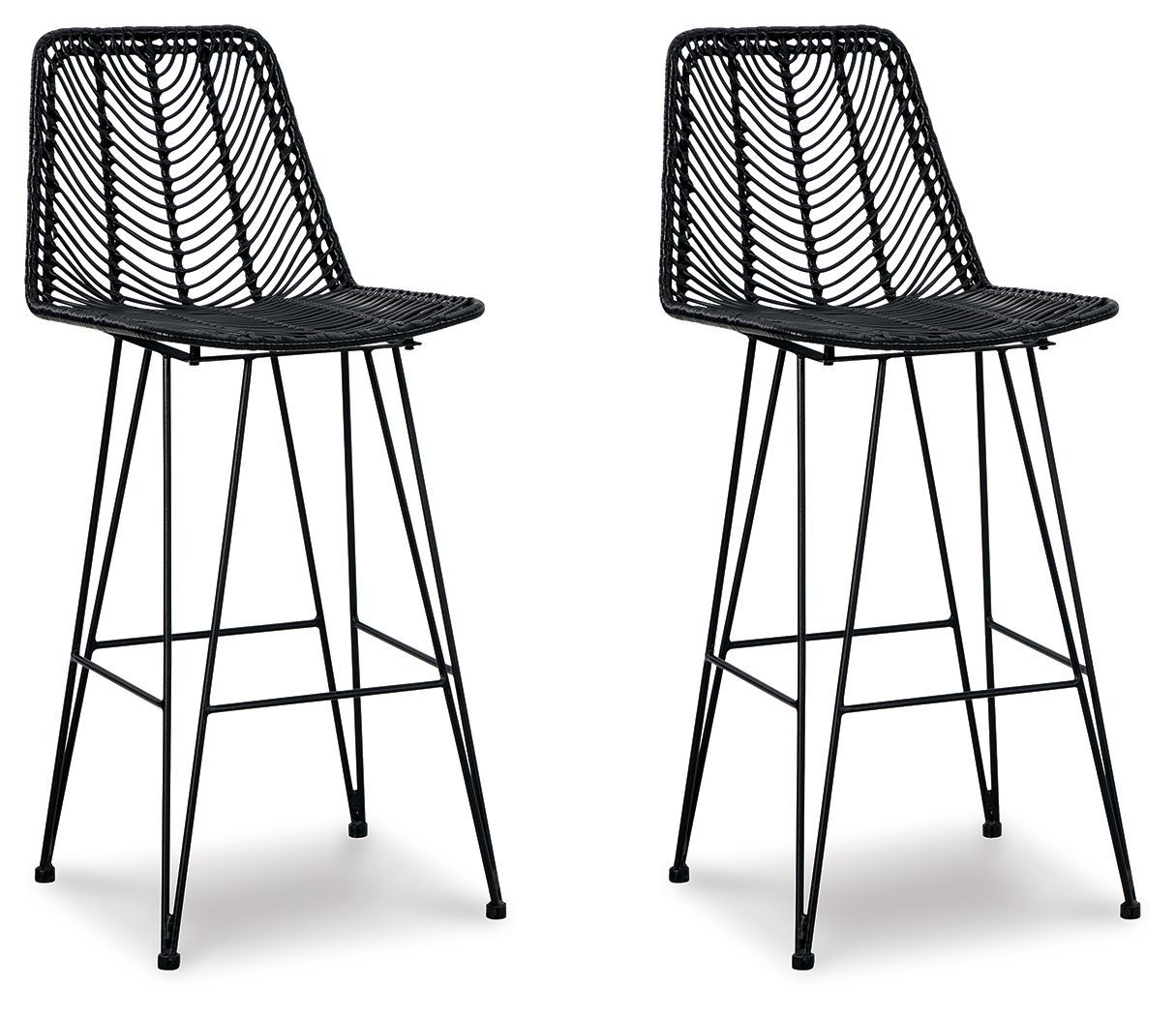 Angentree - Black - Tall Barstool (Set of 2)