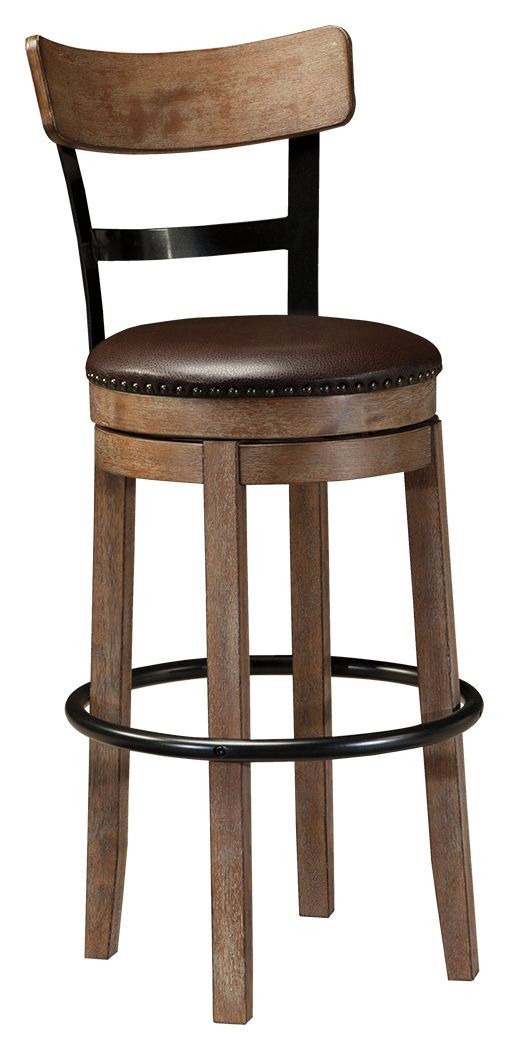 Pinnadel - Light Brown - Tall Uph Swivel Barstool