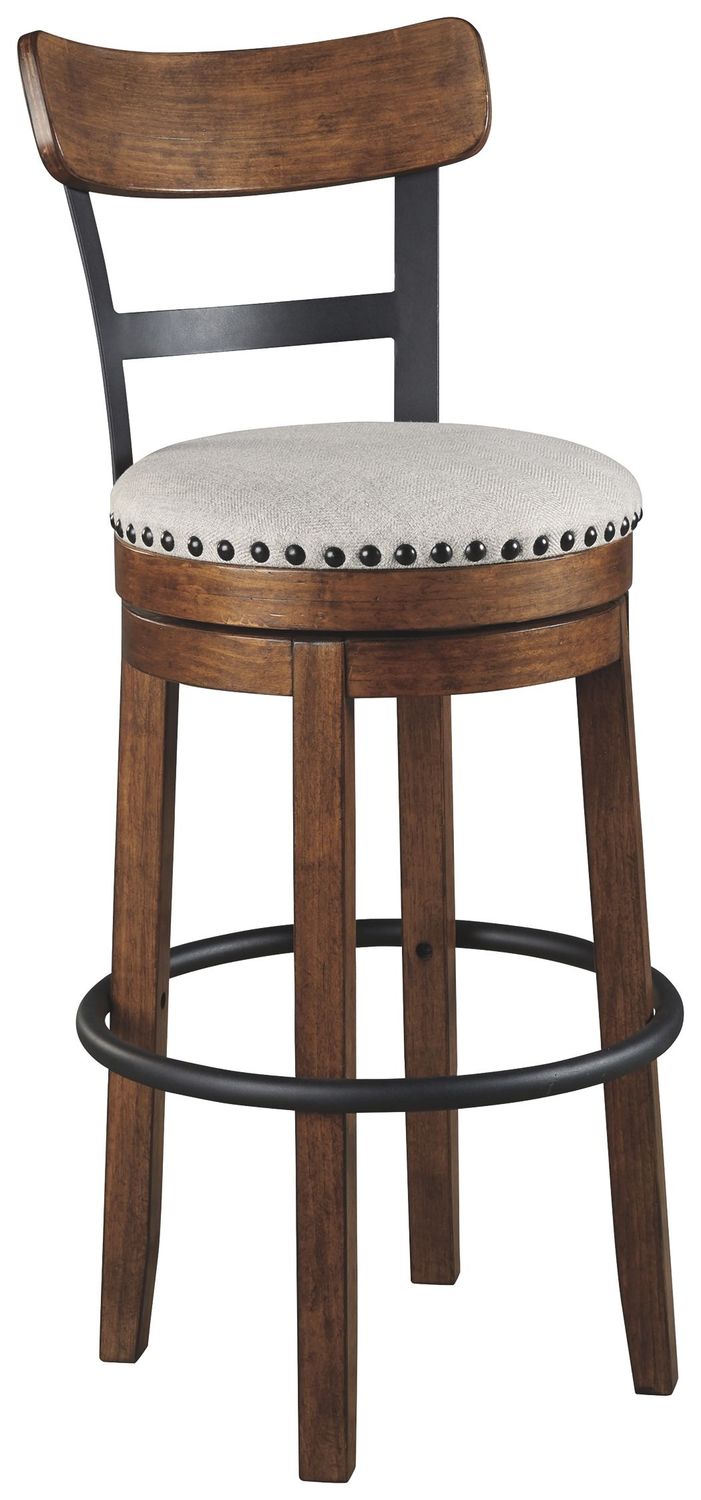 Valebeck - Brown - Tall Uph Swivel Barstool
