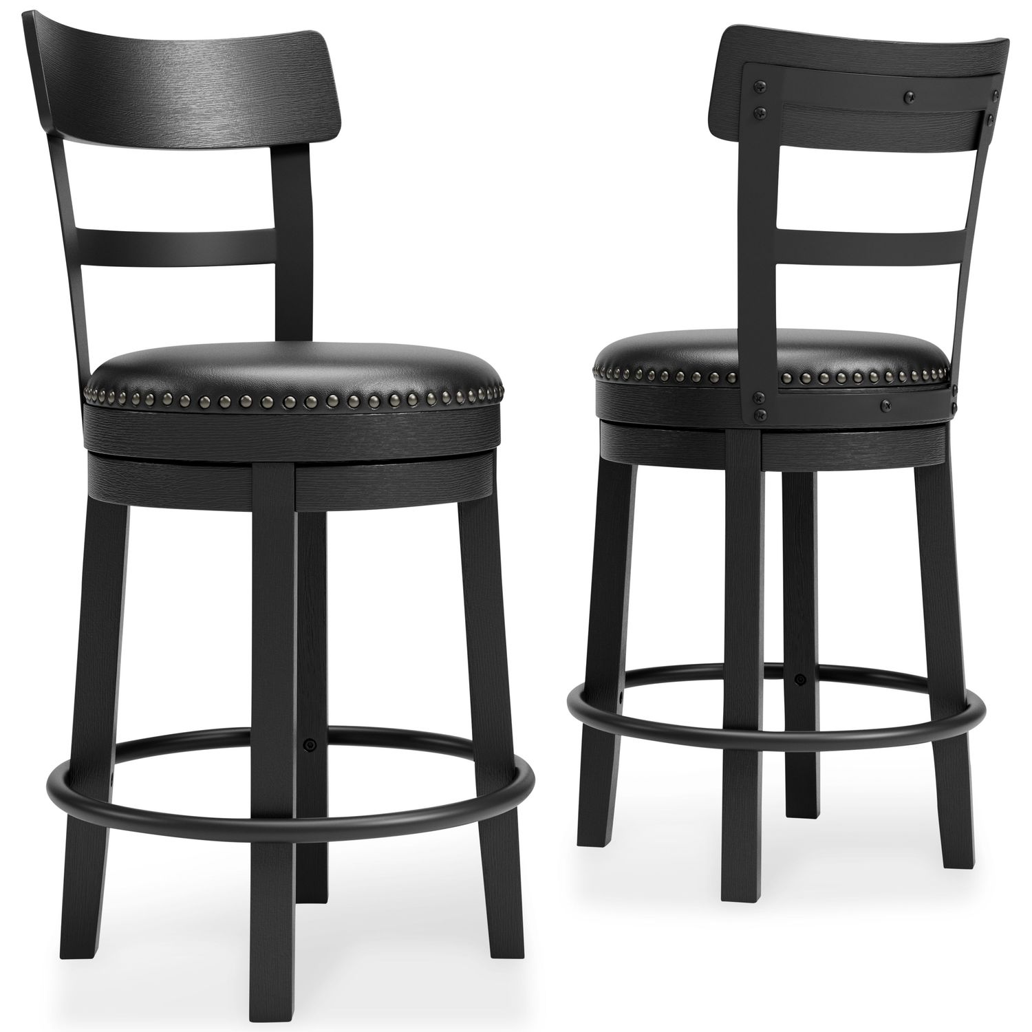 Valebeck - Black - Uph Swivel Barstool