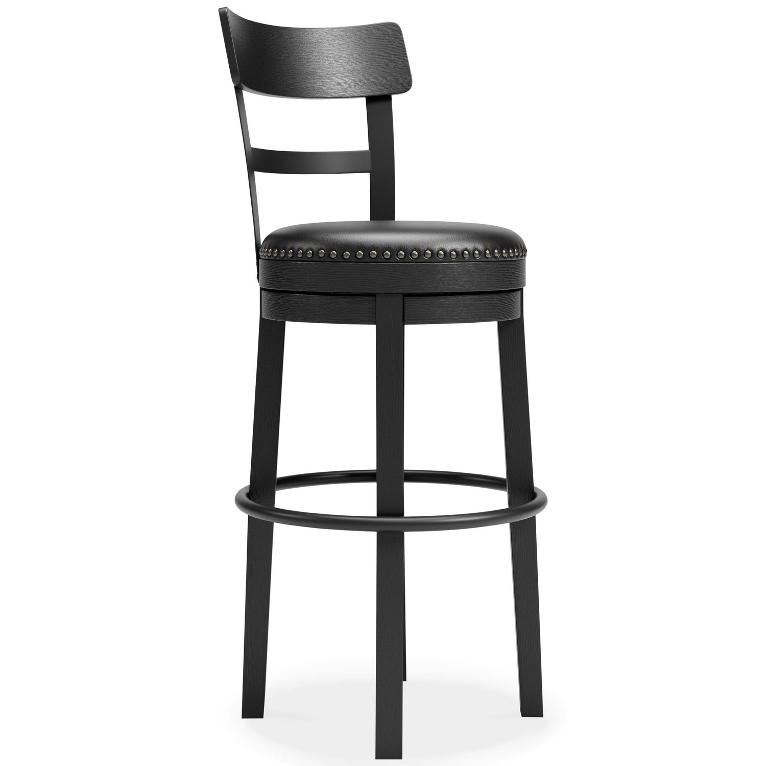 Valebeck - Black - Tall Uph Swivel Barstool