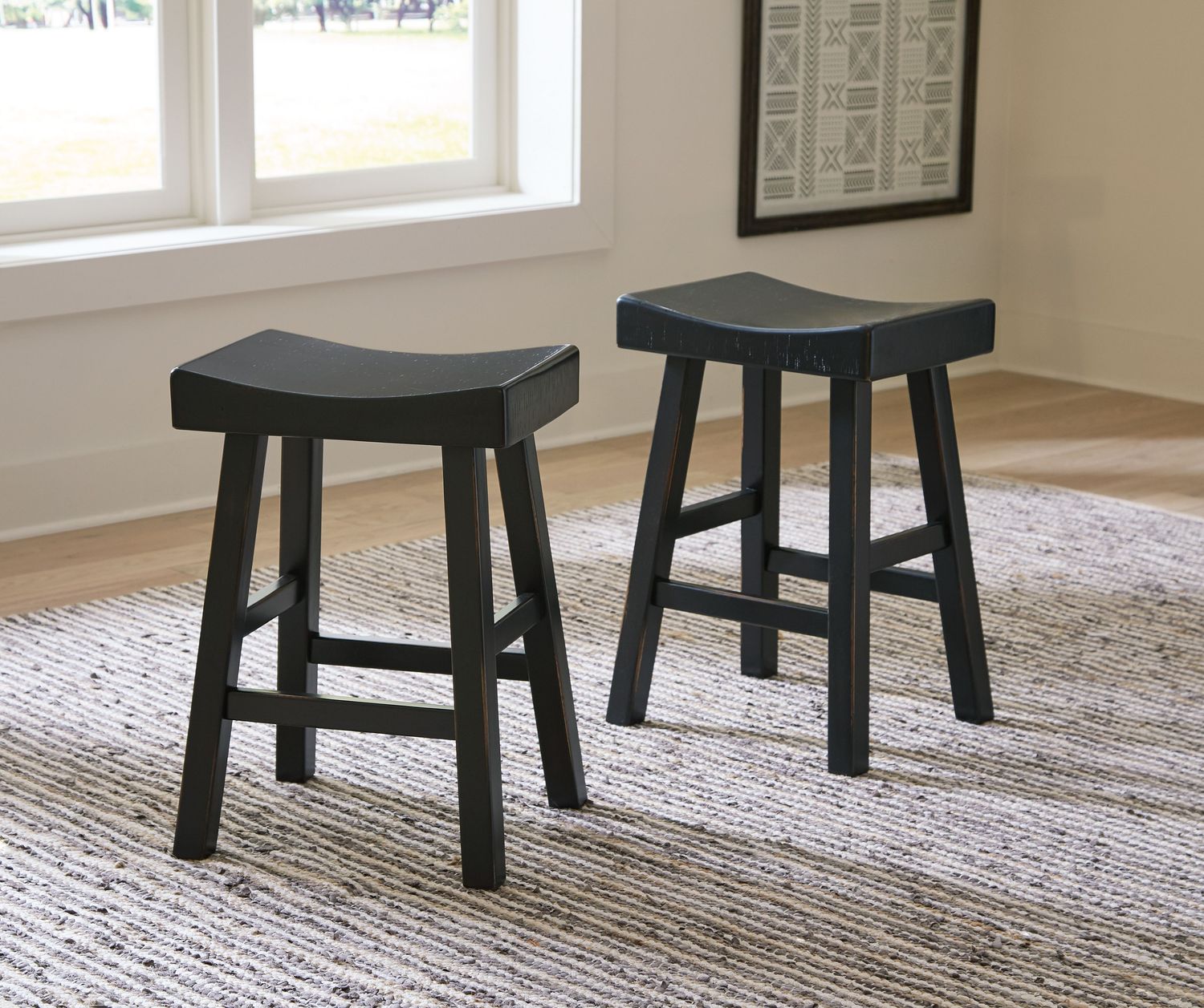Glosco - Black - Stool (Set of 2)