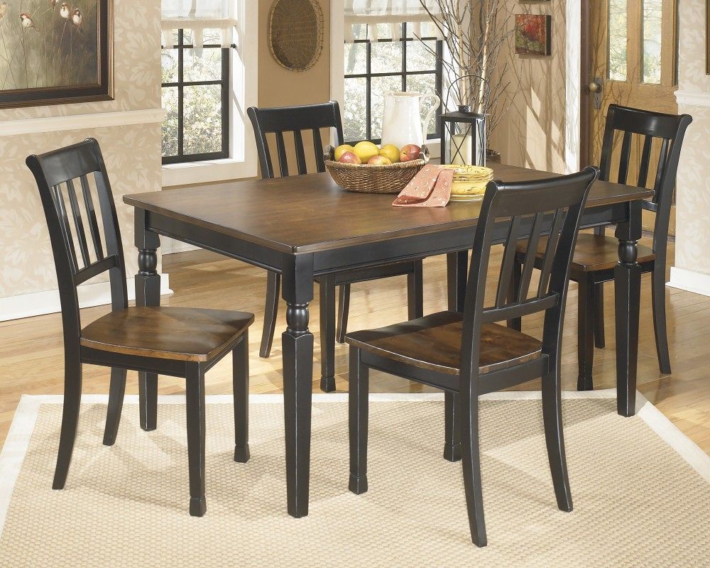 Owingsville - Dark Brown - 5 Pc. - Dining Room Table, 4 Side Chairs